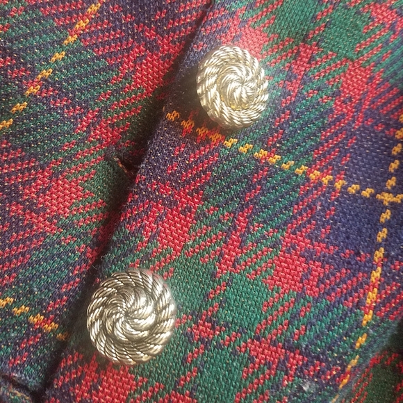 Vintage Tartan Plaid Jacket Blazer - Picture 7 of 9